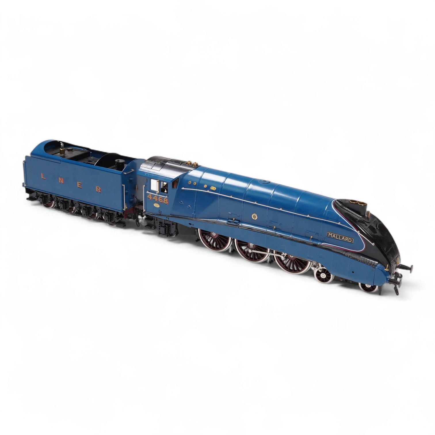 A Gauge One Aster Hobbies live steam LNER Class A4, 4-6-2 tender locomotive, Mallard 4468, the factory ‘Built Up’ version, spirit fired working three cylinder motion, with assembly instructions, operating instructions, a